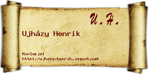 Ujházy Henrik névjegykártya