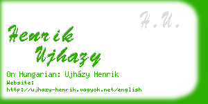 henrik ujhazy business card